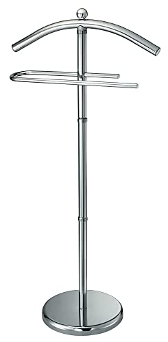 King Home Valet Stand in Chrome with Mirror Finish, Steel, Measures: 45.6 x 28 x 119,5h,