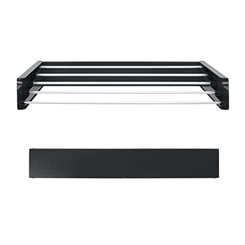 HomeArt Laundry Drying Rack 70cm Clothes Airers, Collapsible Wall Mounted, Folding Washing Line Clothes Dryer, Indoor or Outdoor, 25 kg Capacity, 3.5 m line, Anthracite