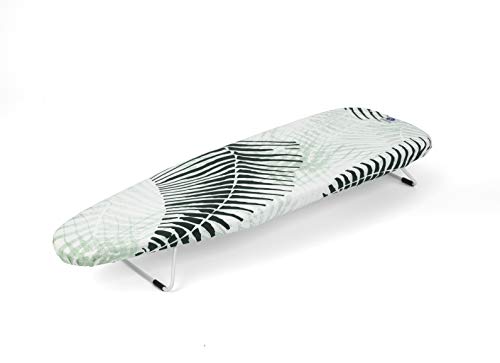 Brabantia Table Top Ironing Board Size S (95 x 30cm) Compact Flat-Folding Steam Iron Table, Ideal for Apartments & Caravans (Fern Shades)