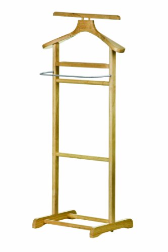 Premier Housewares Clothes Valet, Rubberwood/Stainless Steel