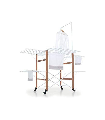 Foppapedretti Supergulliver Clothes Airer, 175 x 120 x 189 cm Solid Wood 189x122x174 cm White/Brown