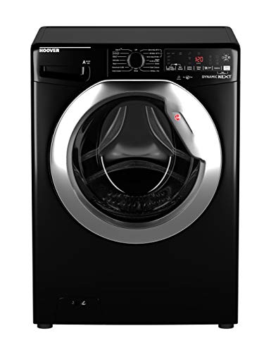 Hoover DWOA412AHC8B Freestanding Washing Machine, WiFi connected, 12Kg Load, 1400rpm spin, Black