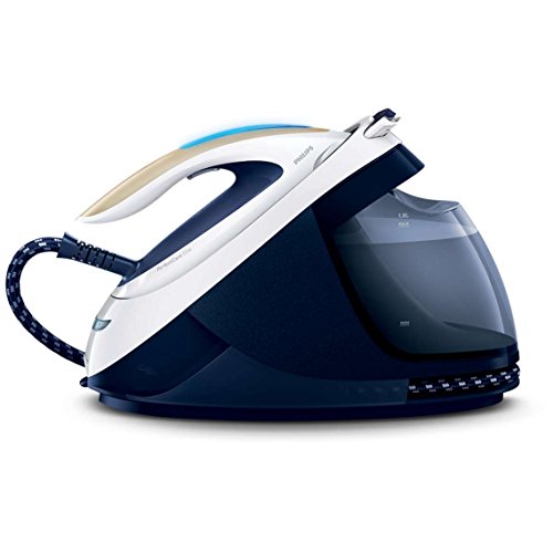 Philips PerfectCare Elite Steam Generator Iron, Optimal Temperature Technology, 470 g Steam Boost, 1.8 Litre, 2400 W, 6.7 Bar, Detachable Water Tank, Auto-Off, Carry Lock, Safe rest, Navy (GC9630/20)